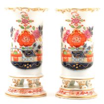 Pair of Meissen porcelain vases,