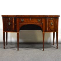 George III mahogany breakfront sideboard