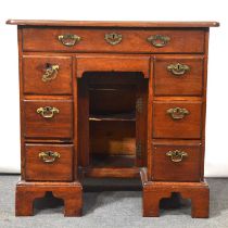 George III mahogany kneehole desk,