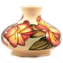 Moorcroft Pottery - Frangipani pattern vase.