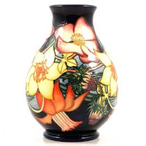 Moorcroft Pottery - Golden Jubilee (2002) pattern vase.