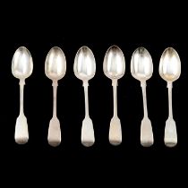 A quantity of silver teaspoons, Georgian and later.