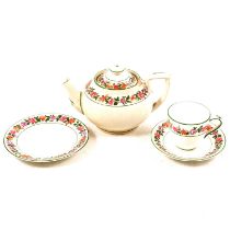 MIscellaneous objects including miniature tea set, silver, plated and brass wares