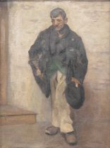 Arnold Henry Mason, Figure of a man/ Portrait, 1911, a double-sided canvas