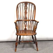 Victorian elm and ash Windsor chair,