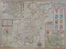 John Speed, Northamptonshire, two maps,
