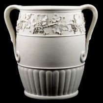 Large Wedgwood Parian ware twin-handled vase