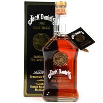 Jack Daniel's 'Old No 7' brand Tennessee Whiskey, 1981 Gold Medal Replica Bottle