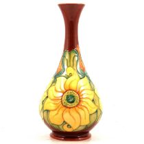 Moorcroft Pottery - Inca Sunflowers pattern vase.