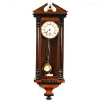 Walnut Vienna type wall clock,