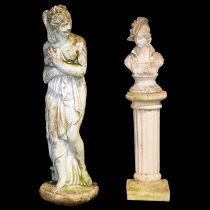 Small group of garden ornaments,