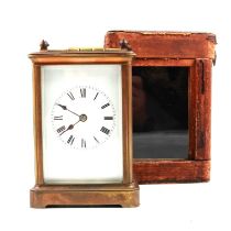 Brass cased carriage clock,