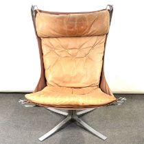 A highback 'Falcon' lounge chair, 1970s, attributed to Sigurd Ressell for Vatne Mobler