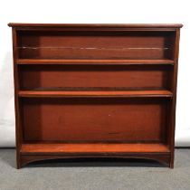 Mahogany open bookcase,