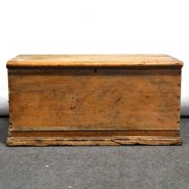 Victorian pine blanket box,