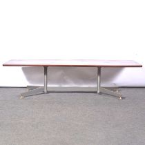 Y 1960s rosewood and chrome metal coffee table, G Morley & Son, High Wycombe