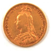 A Gold Full Sovereign Coin, Victoria 1892.