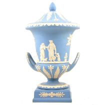 Wedgwood 250th Anniversary of Josiah Wedgwood FRS large lidded urn vase.