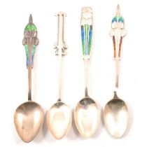 Art Nouveau silver spoons,