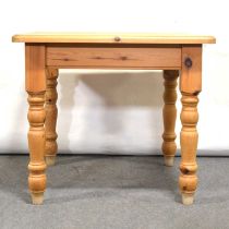 Modern pine square kitchen table,