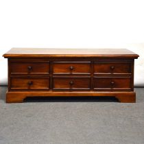 Modern mahogany-effect Apothecary drawer occasional table