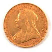 A Gold Full Sovereign Coin, Victoria 1901.