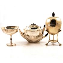 Collection of silver-plated wares.