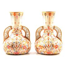 Pair of Derby Crown Porcelain vases.