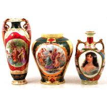 Five Royal Vienna decorative vases