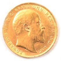 A Gold Full Sovereign Coin, Edward VII 1907.