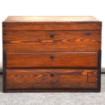 Pitch pine box,