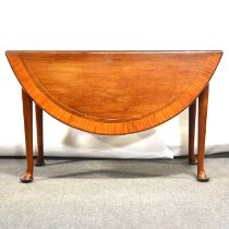 George III mahogany marquetry gateleg table,