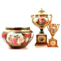 Three items of Royal Vienna decorative porcelain