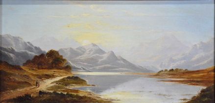 SALEROOM AMENDMENT - Charles Leslie, Figures on a Highland path