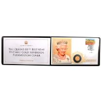 Queen Elizabeth II's 88th Birthday Full Gold Sovereign Cover.