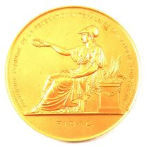 French gilt bronze Peace medallion