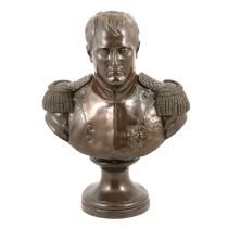 Modern bronze-effect bust of Napoleon