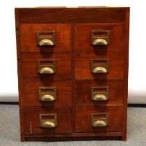 Set of mahogany filing drawers,