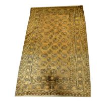 Bokhara rug, a Hamadan rug, and another rug