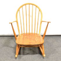 Ercol 470 elm and beech rocking chair,
