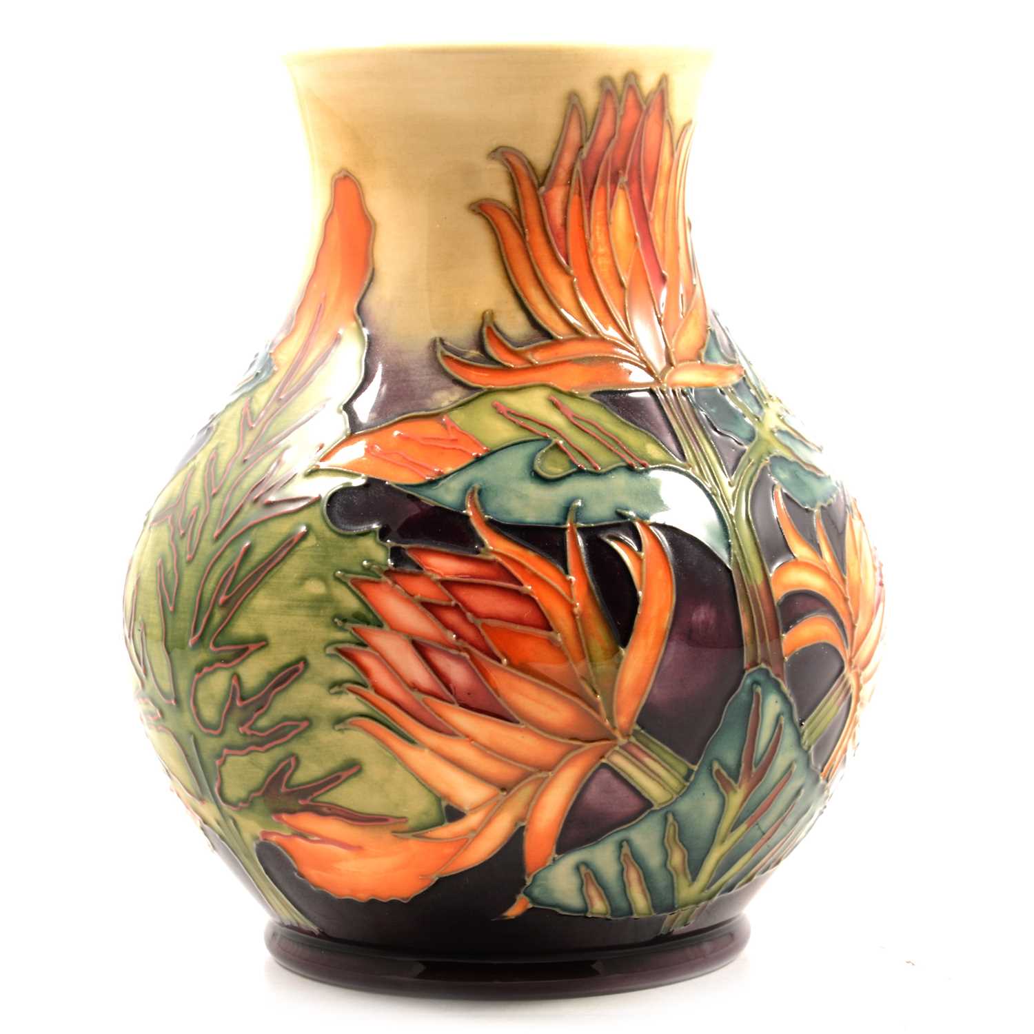 Philip Gibson for Moorcroft, a vase in the Burdock design.