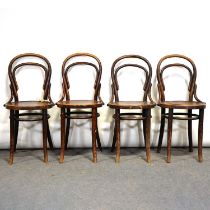 Set of four bentwood chairs,