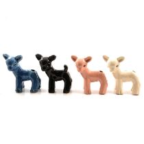 Four Bourne Denby stoneware Lambs