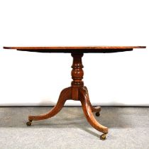 Victorian oak tripod table,