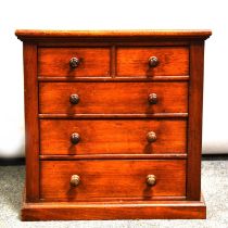 Victorian mahogany apprentice piece chest of drawers,