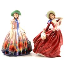 Royal Doulton figurine, Easter Day, and Autumn Breezes