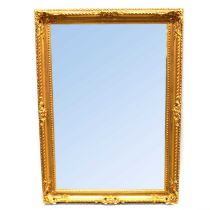 Two modern gilt framed wall mirrors,