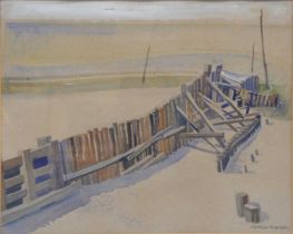 Osborne Robinson - Porlock Weir, watercolour.