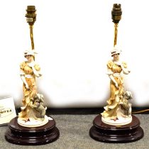 Two Guiseppe Armani Florence table lamps.