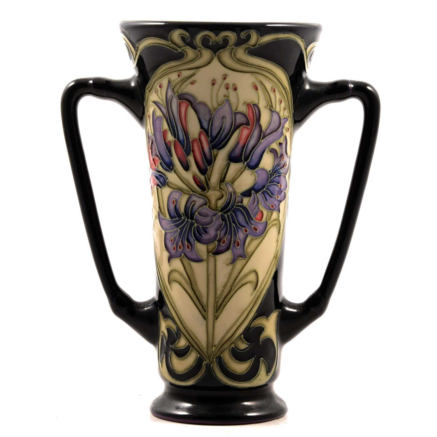 Kerry Goodwin for Moorcroft Pottery, a 'Sweet Amaryllis' twin-handed vase